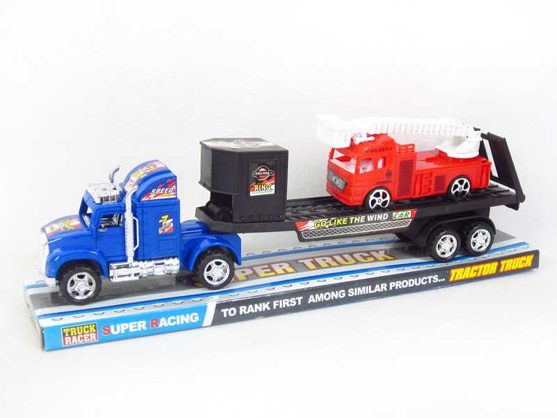 Friction Truck Tow Free Wheel Fire Engine(3C) toys