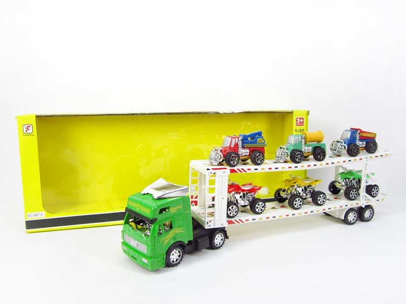 Friction Double Deck Trailer toys