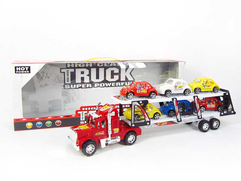 Friction Double Deck Trailer(3C) toys