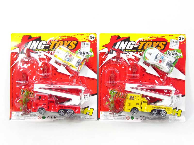Friction Fire Engine Set(2C) toys