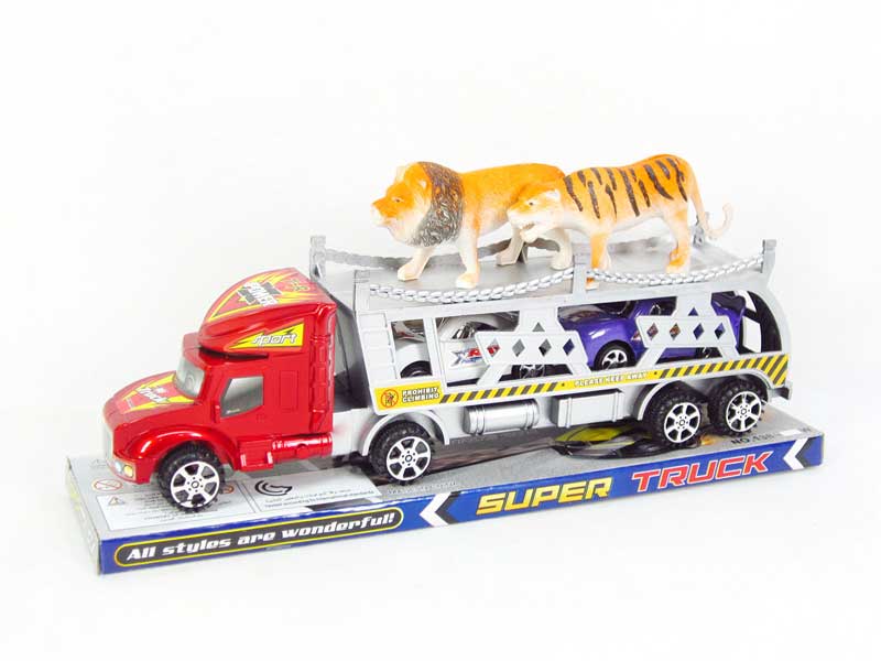 Friction Double Deck Trailer(2C) toys