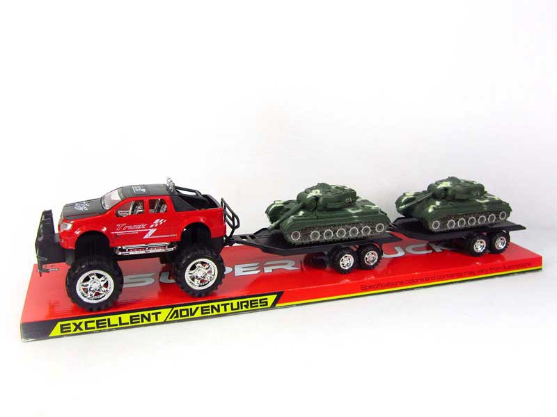 Friction Truck Tow Tank(2C) toys