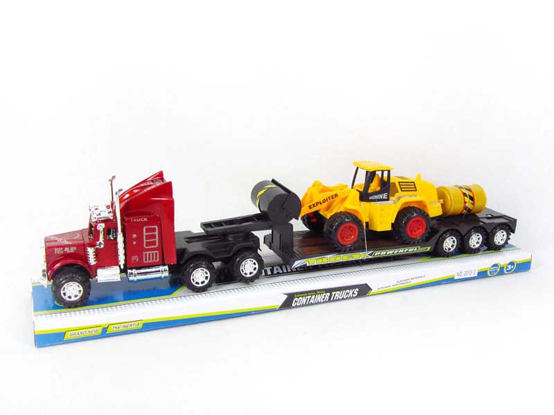 Friction Tow Truck & Free Wheel Construction Truck(2C) toys