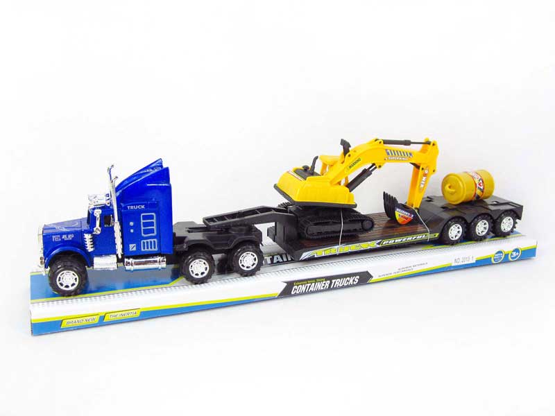 Friction Tow Truck & Free Wheel Construction Truck(2C) toys