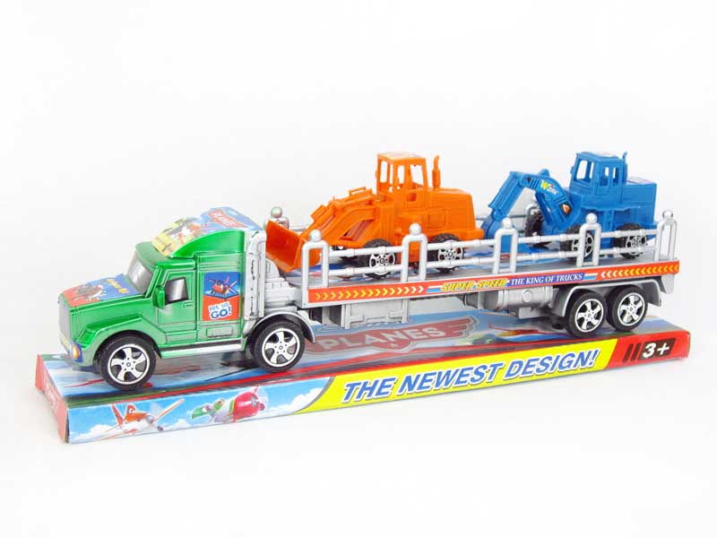 Friction Tow Free Wheel Construction Truck toys