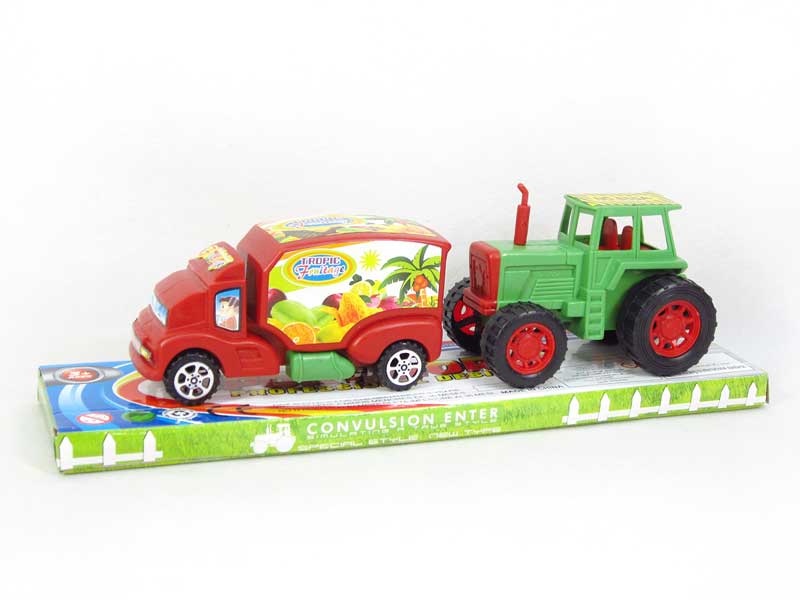 Friction Farmer Truck & Free Wheel Car toys