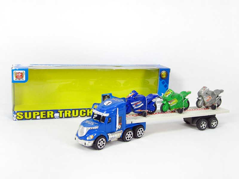 Friction Truck Tow Motorcycle(2C) toys