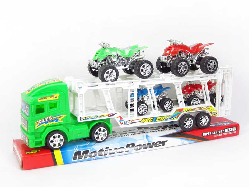 Friction Double Deck Trailer toys