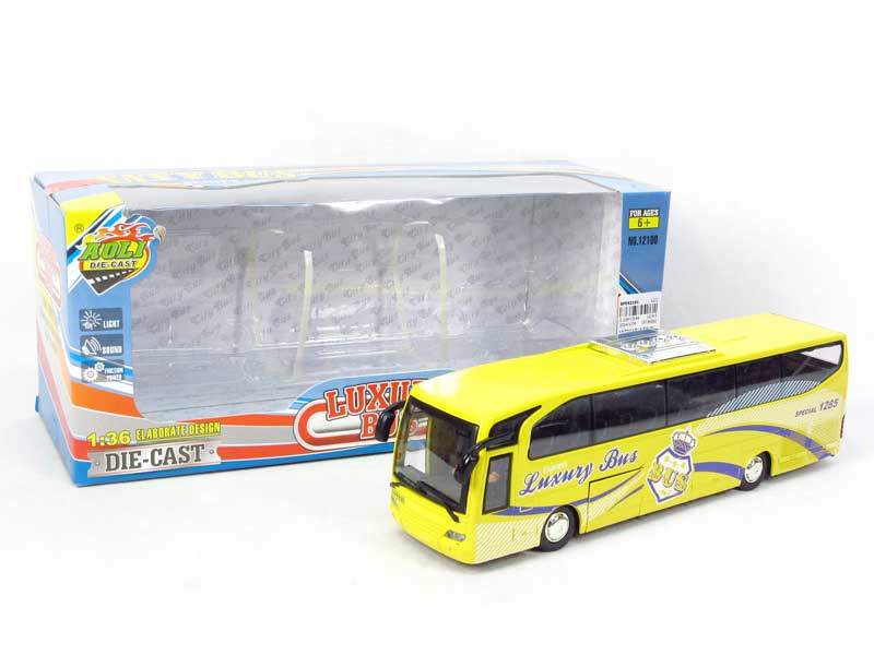 Die Cast Bus Friction W/L_S(4C) toys
