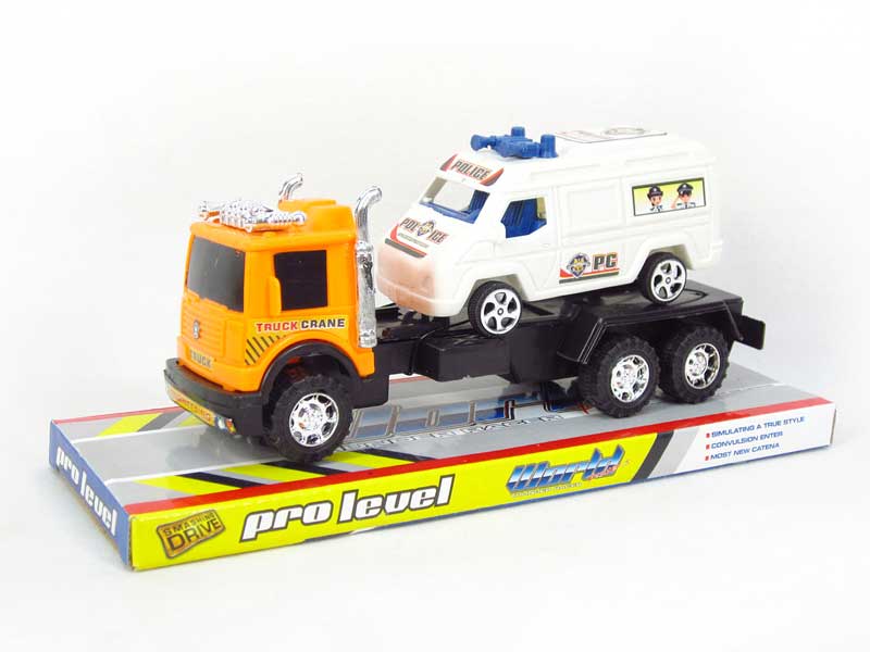 Friction Truck Tow Police Car(2C) toys