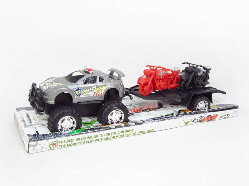 Friction Truck Tow Motorcycle(4S4C) toys