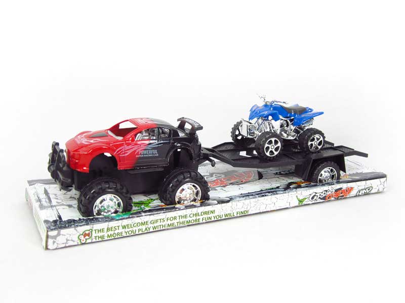 Friction Truck Tow Motorcycle(2S2C) toys