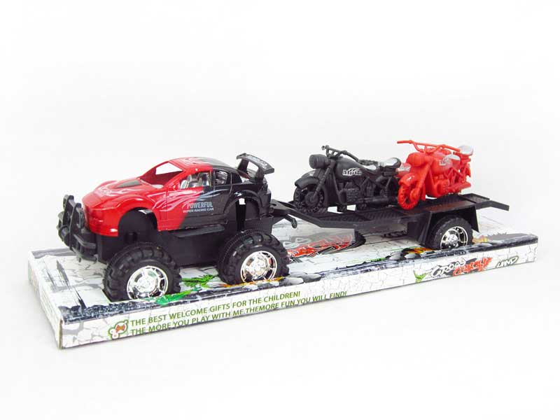 Friction Truck Tow Motorcycle(4S4C) toys