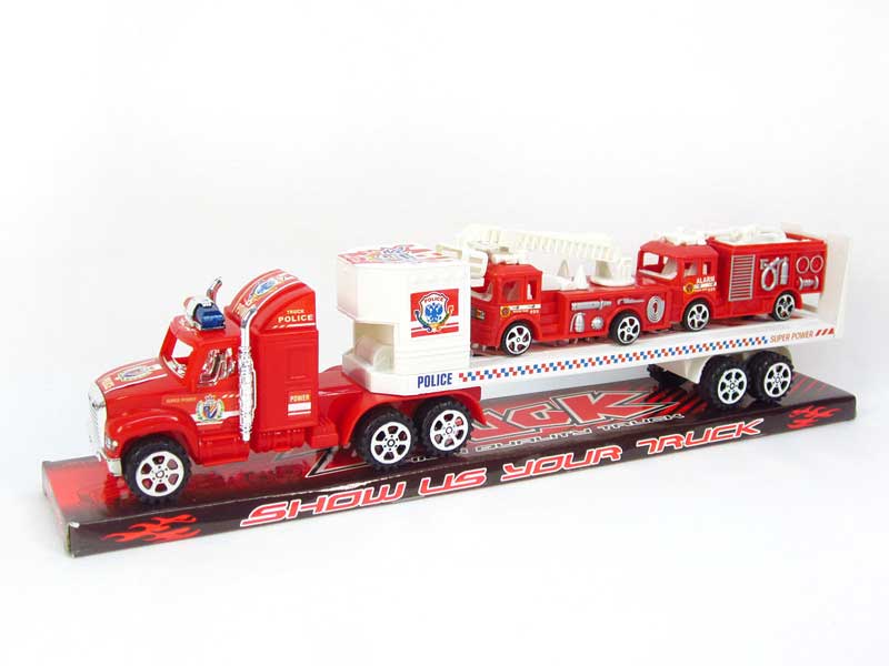 Friction Truck Tow Fire Engine(2C) toys