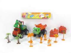 Friction Construction Truck Set(2in1)