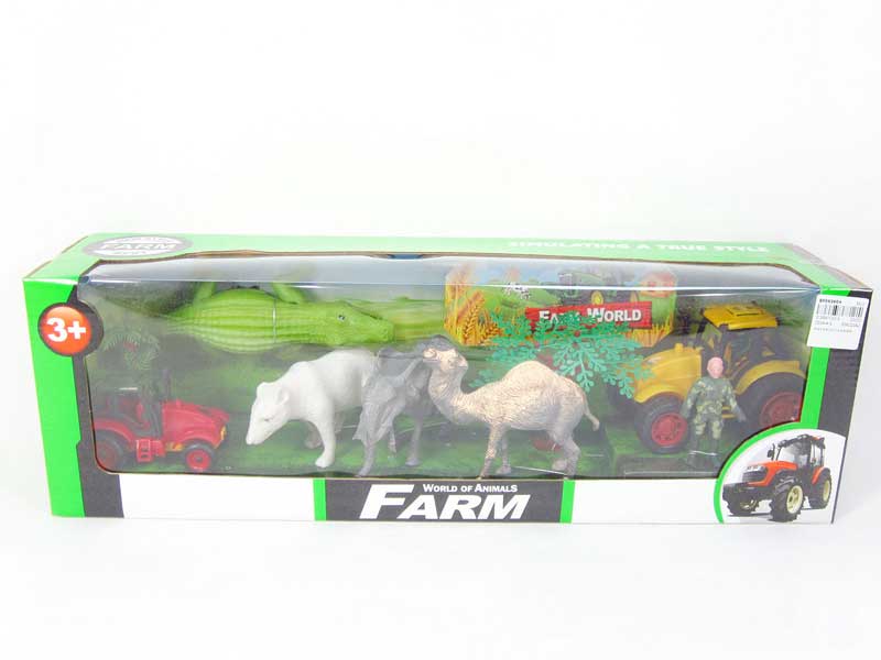 Friction Farmer Tractor & Pull Back Farmer Tractor Set toys
