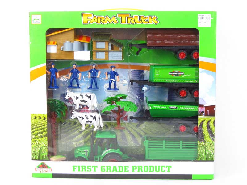 Friction Farmer Tractor Set toys