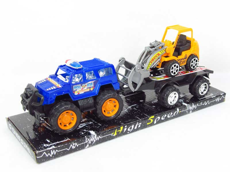 Friction Truck Tow Construction Truck(4S) toys