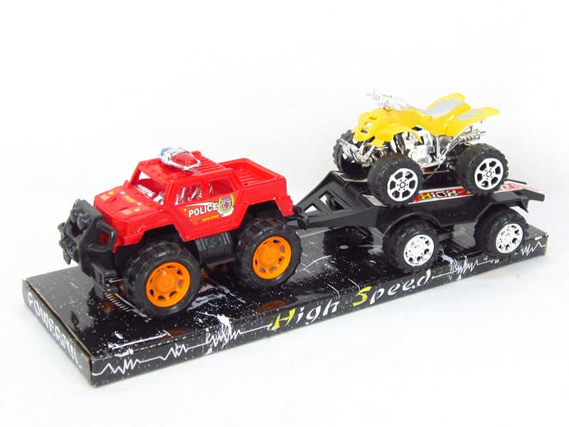 Friction Truck Tow Motorcycle(4S) toys