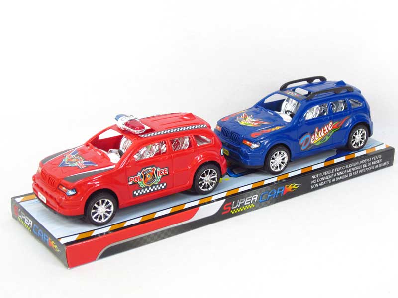 Friction Police Car & Friction Car(2in1) toys