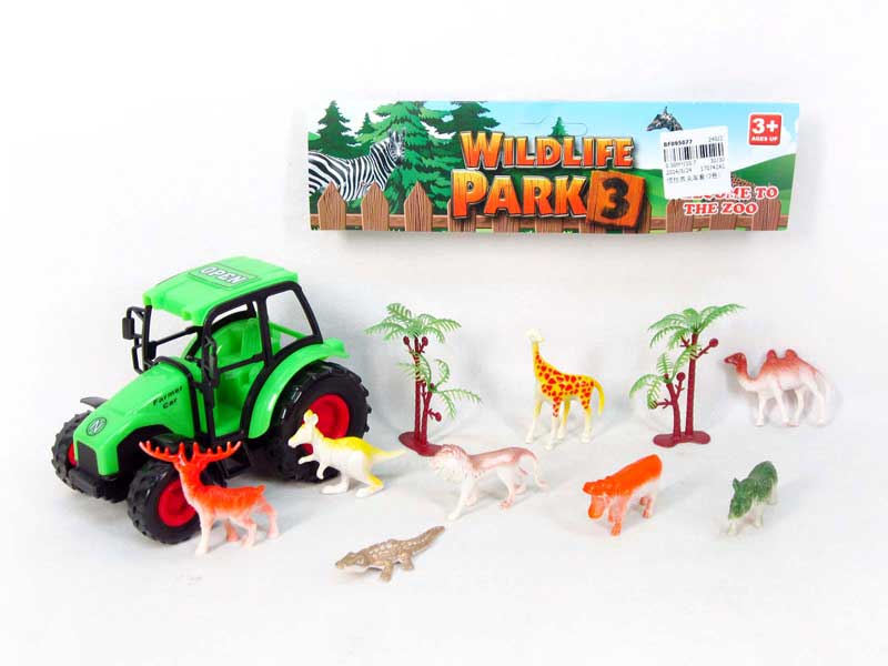Friction Farmer Tractor Set(2c) toys