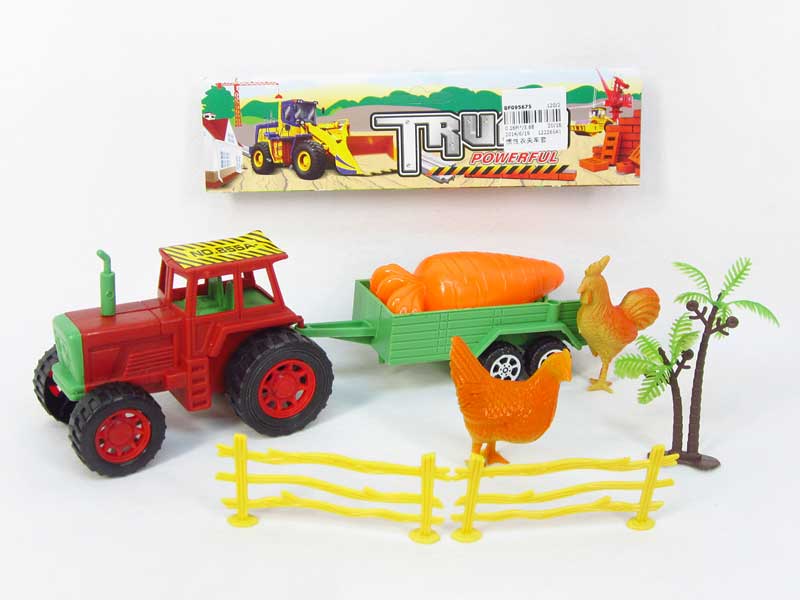 Friction Farmer Tractor Set toys