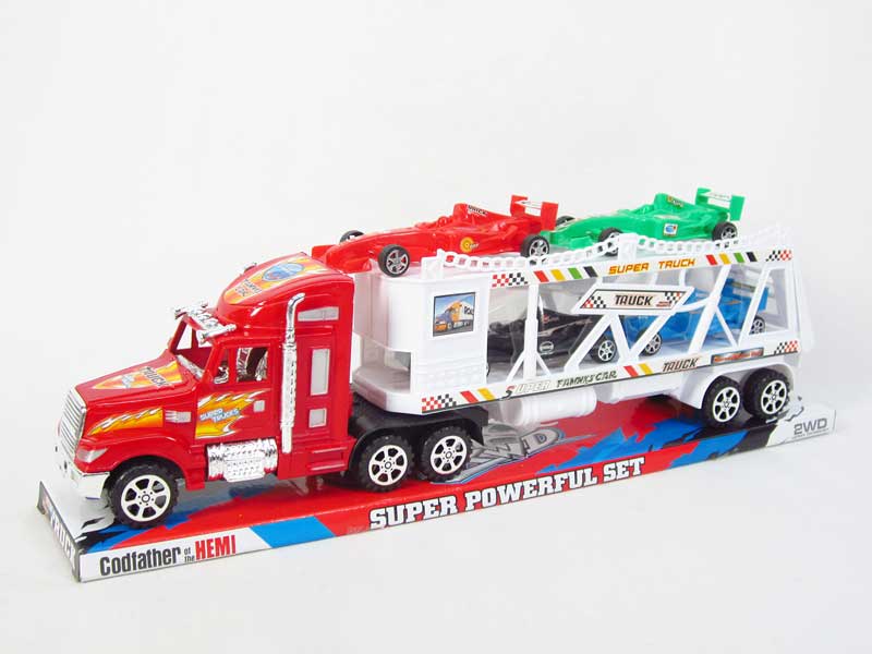 Friction Double Deck Trailer(3C) toys