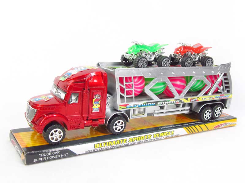 Friction Double Deck Trailer(3C) toys