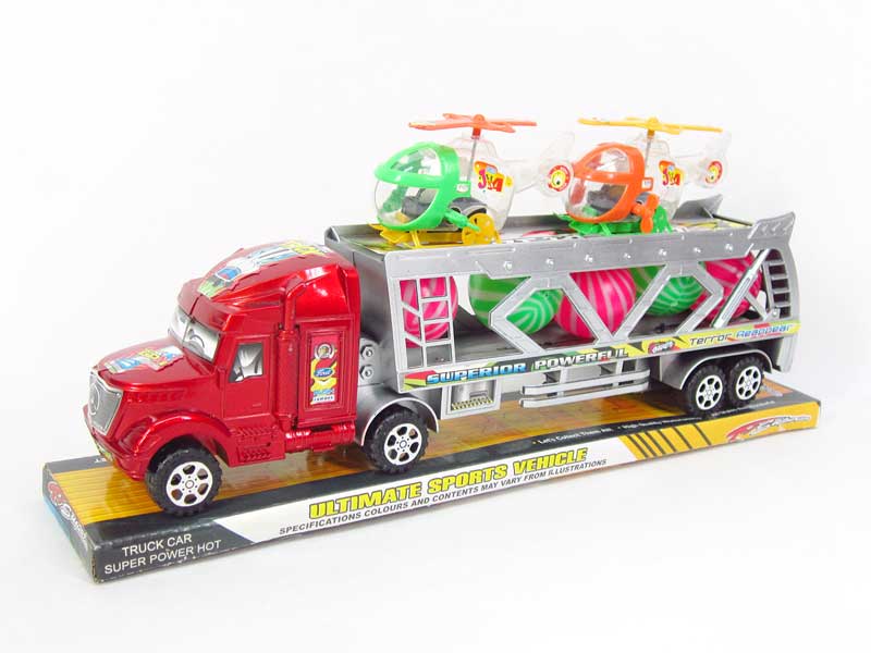 Friction Double Deck Trailer(3C) toys