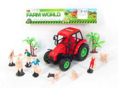 Friction Farmer Tractor Set(2C)