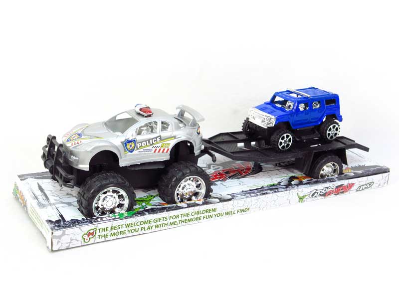 Friction Police Car Tow Truck(2S4C) toys
