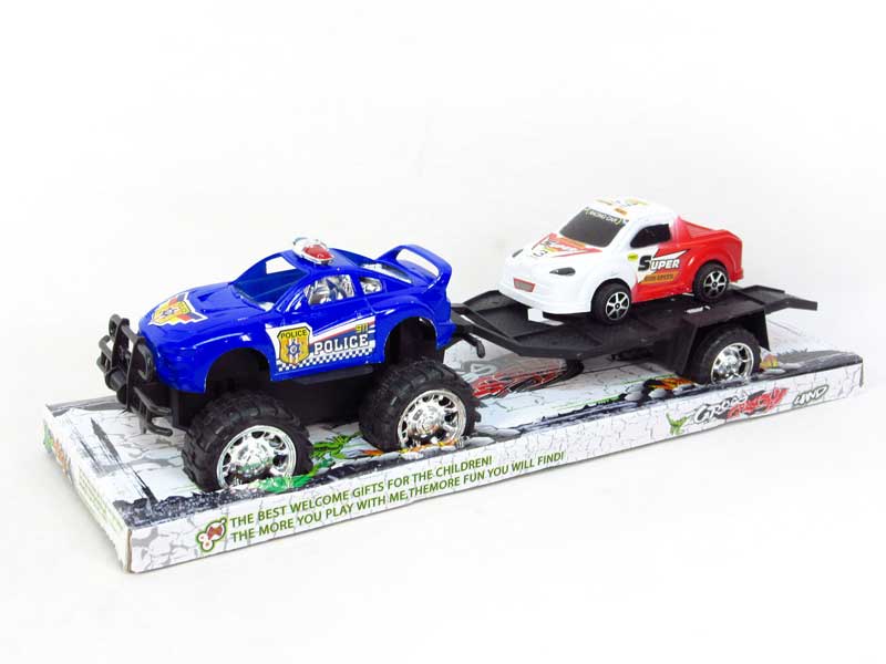 Friction Police Car Tow Truck(2S4C) toys