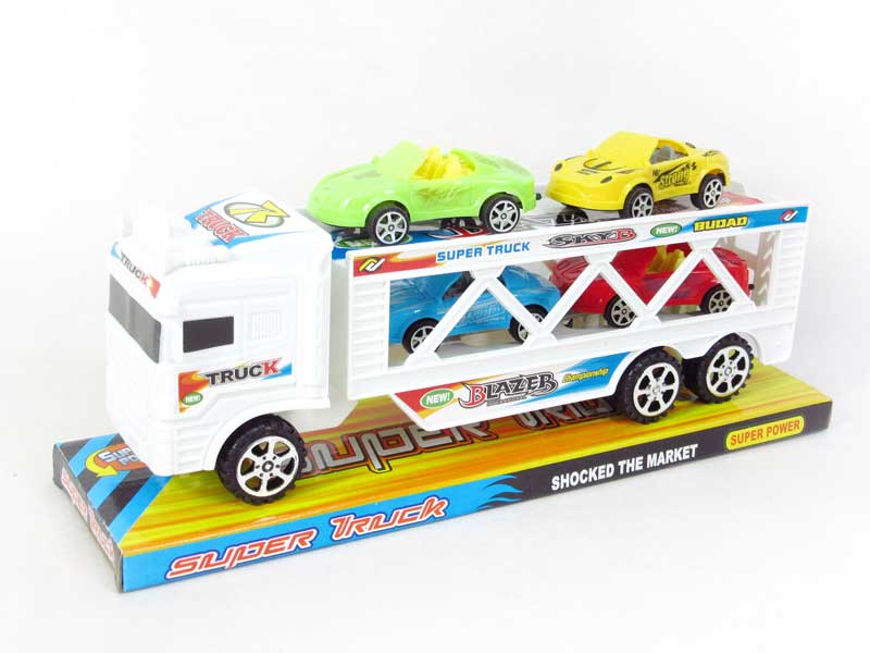 Friction Truck Tow Sports Car toys
