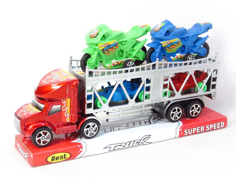 Friction Double Deck Trailer(2C) toys