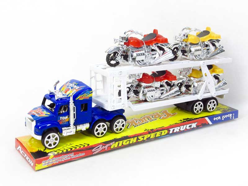 Friction Double Deck Trailer(3C) toys