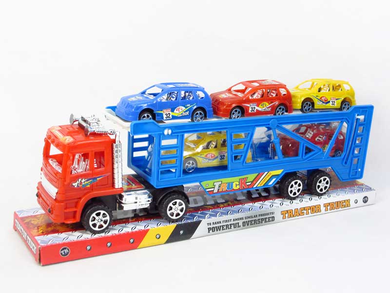 Friction Double Deck Trailer(3C) toys