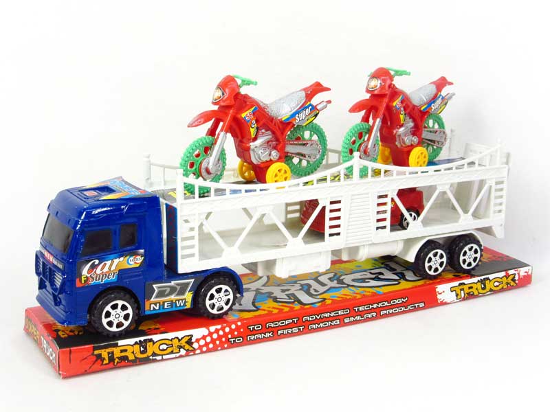 Friction Double Deck Trailer(3C) toys