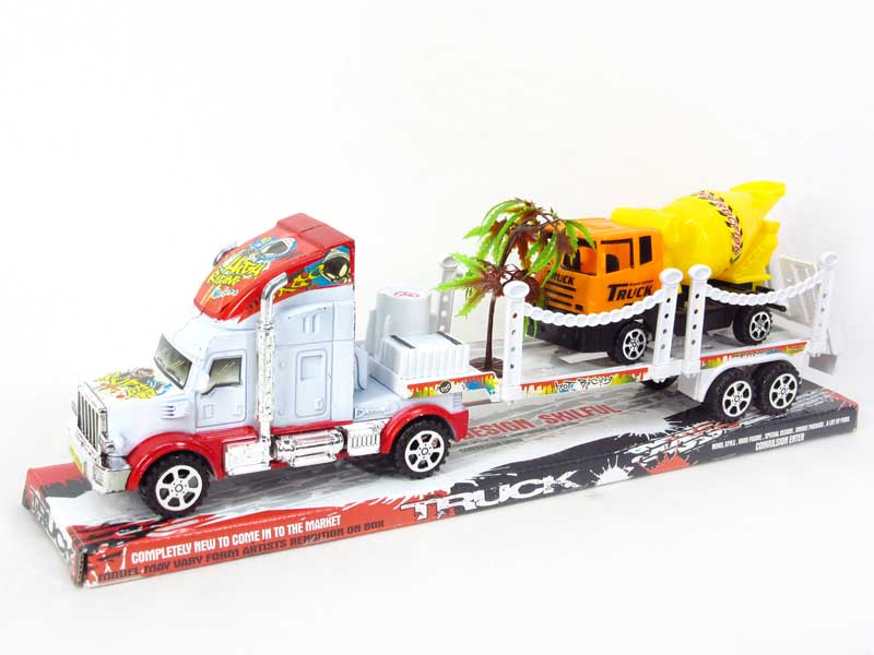 Friction Tow Truck & Free Wheel Construction Truck(2C) toys