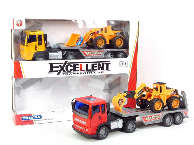 Friction Tow Truck & Free Wheel Construction Truck(2in1) toys