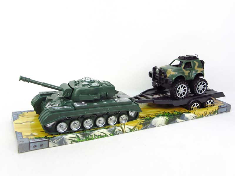 Friction Tank Tow Truck toys