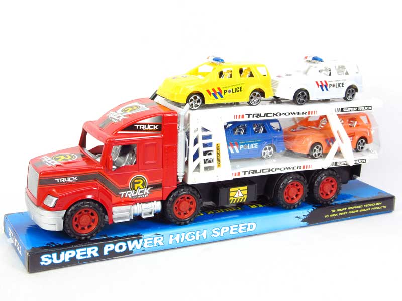 Friction Double Deck Trailer(3C) toys