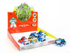 Die Cast Police Car Friction(12in1)
