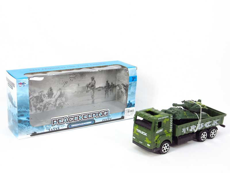 Friction Truck Tow Pull Back Tank toys