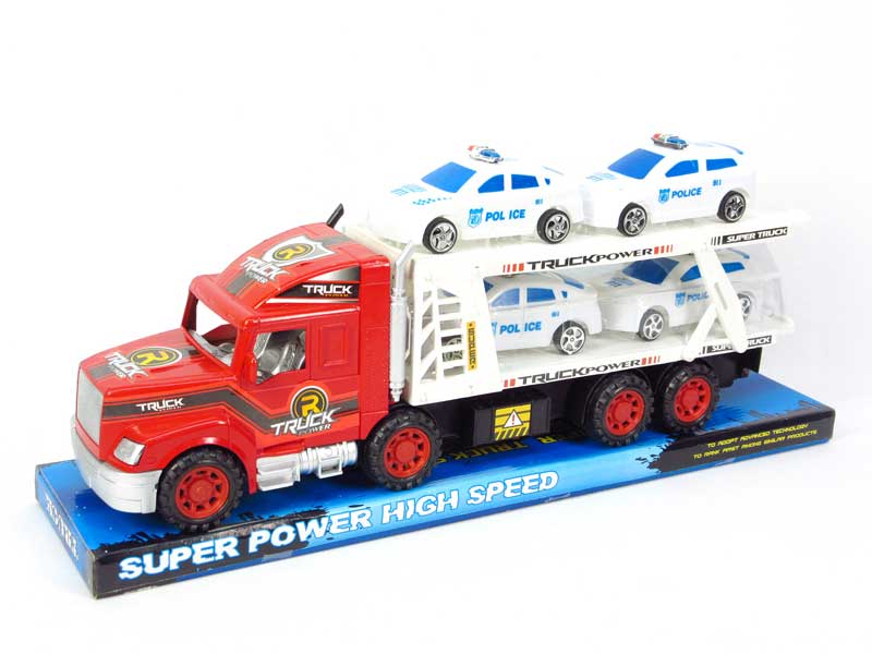 Friction Double Deck Trailer(3C) toys