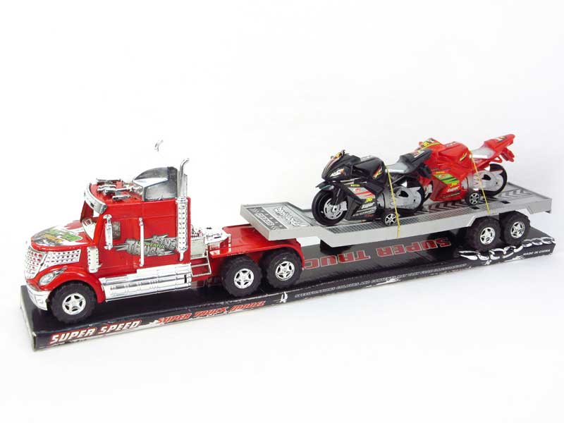 Friction Truck Tow Free Wheel Motorcycle(3C) toys