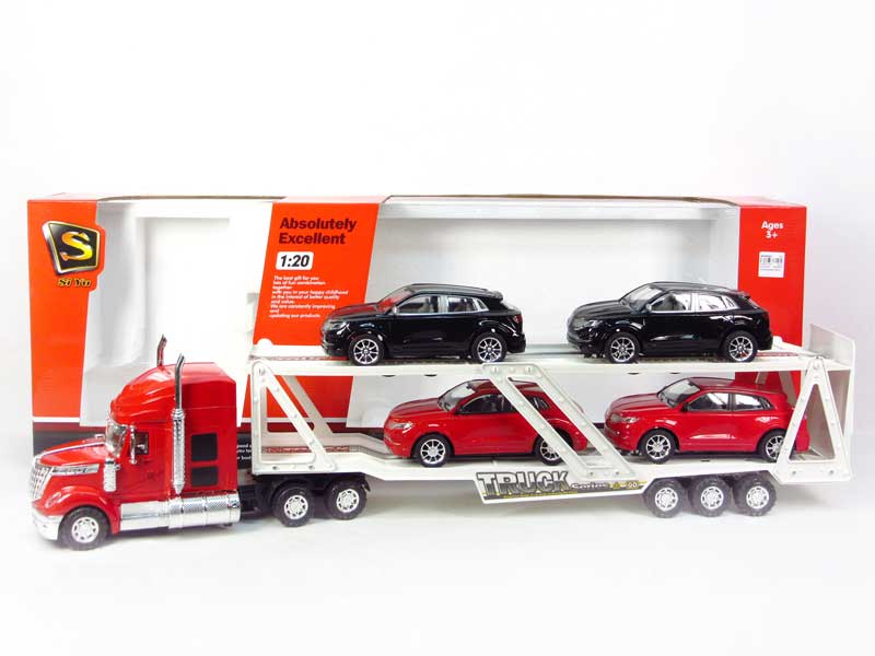 Friction Double Deck Trailer toys