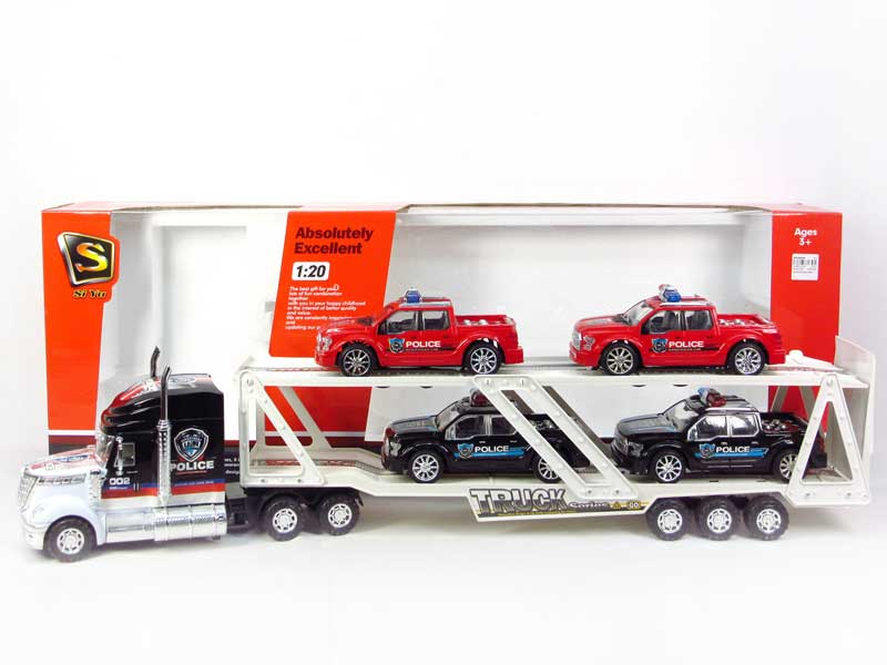 Friction Double Deck Trailer toys