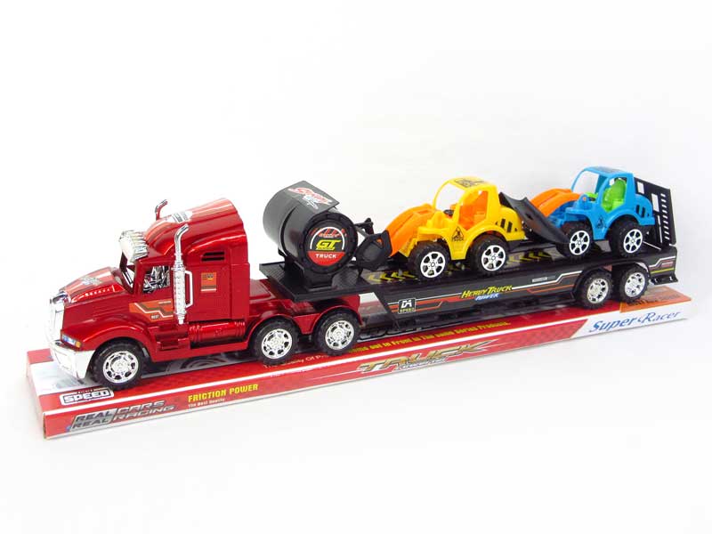 Friction Tow Free Wheel Construction Truck(4C) toys
