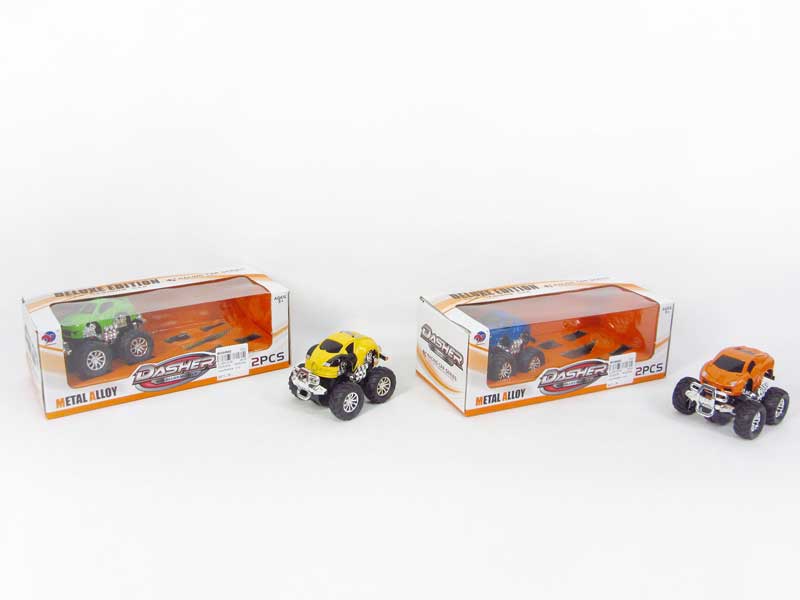 Die Cast Cross-country Car Friction(2in1) toys