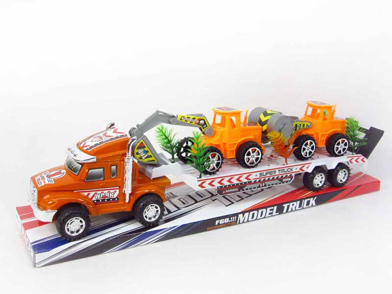 Friction Tow Free Wheel Construction Truck toys